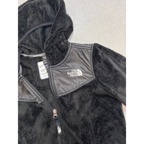 The North Face Girls (M)10-12 Fuzzy Jacket Black Oso Fleece Soft Full Zip hoodie - Picture 9 of 10